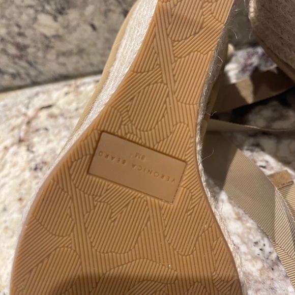 NWOB Veronica Beard "Sand" Soleil Espadrille Wedge with Tie Ribbon in Size 8M - Picture 9 of 12